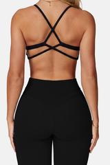 Women's U-neck Cross-Back Sports Bra