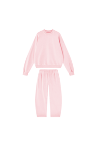 Men's Fall 100% Cotton Set:Solid Pullover And Sweatpants
