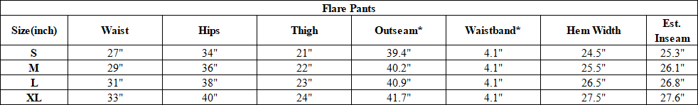 Women's Petal Hem Solid Flared  Yoga Pants