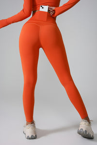 Women'S Pocket High-Waisted Seamless Sculpting Yoga Leggings