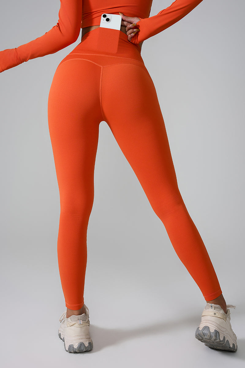 Women'S Pocket High-Waisted Seamless Sculpting Yoga Leggings