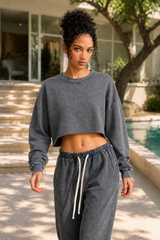 Women's Cropped Long Sleeve T-Shirt