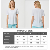 Women Short Sleeve Side Split Quick Dry Loose Breathable Running Fitness Sports Yoga Top