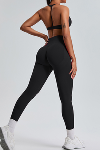 Women's Two-Piece Set:Halterneck Bra And High-Waist Leggings