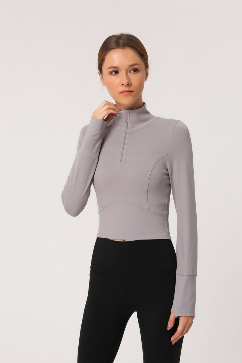 Half Zipper Sport Long Sleeve Top