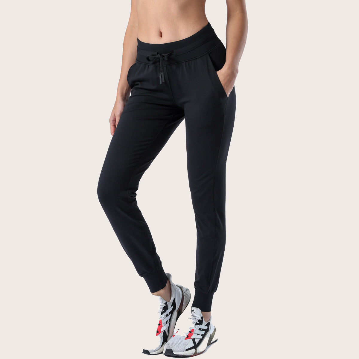 Women Drawstring Waist Joggers