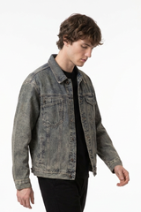 Men's 13 oz Classic Fit Washed Loungewear Denim Jacket