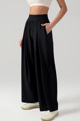 Women Loose High-Waist Breathable Quick-Dry Wide-Leg Yoga Pants