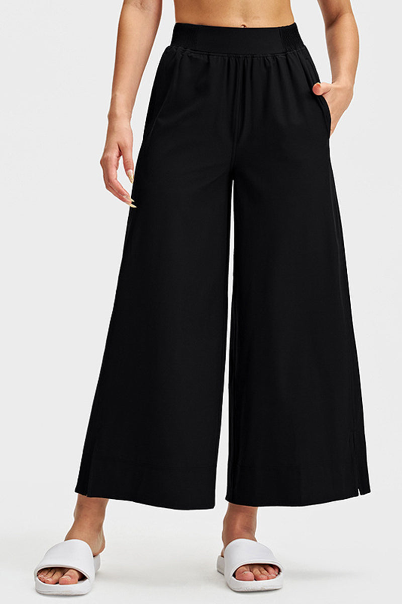 Women Straight-Leg Breathable Quick-Dry Wide-Leg Yoga Pants