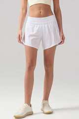Women Quick-Dry High-Waist Breathable Stretch Fitness Yoga Shorts