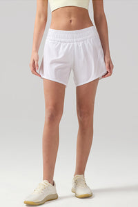 Women Quick-Dry High-Waist Breathable Stretch Fitness Yoga Shorts