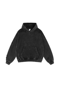 Men/Women Vintage Snow Wash Ripped Loose Hoodie