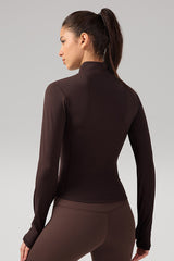 Women Stand-Collar Slim-Fit Quick-Dry Yoga Jacket