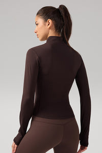 Women Stand-Collar Slim-Fit Quick-Dry Yoga Jacket