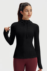 Women Slim-Fit Quick-Dry Hooded Yoga Jacket