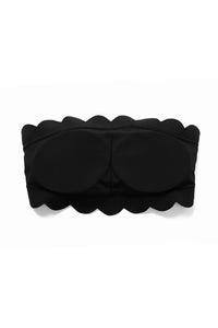 Women's Sport Non-Slip Scalloped Edge Strapless Bandeau Bra