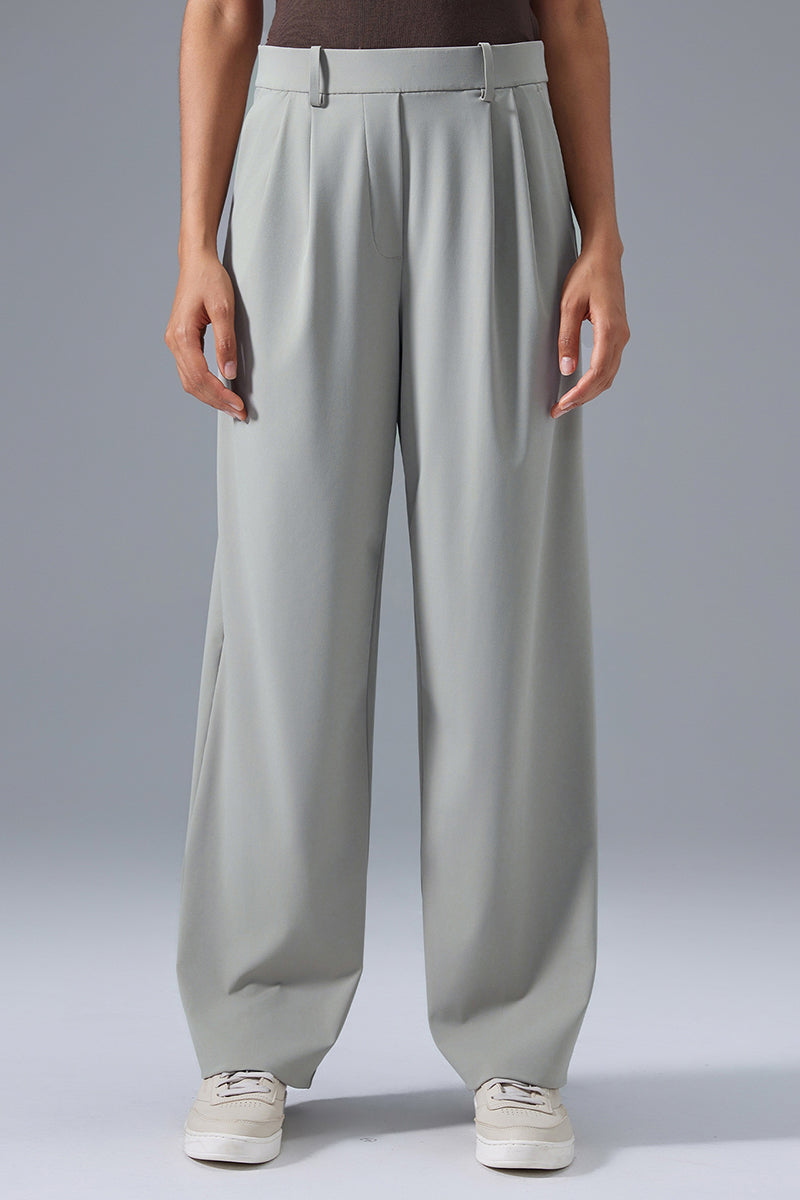 Women High-Waist Flowy Wide-Leg Quick-Dry Athletic Casual Pants