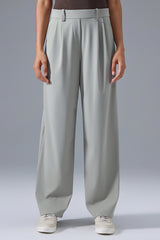 Women High-Waist Flowy Wide-Leg Quick-Dry Athletic Casual Pants
