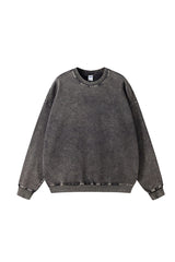 Unisex Heavyweight Terry Crewneck Sweatshirt: Wax Dye Wash Vintage Retro Design