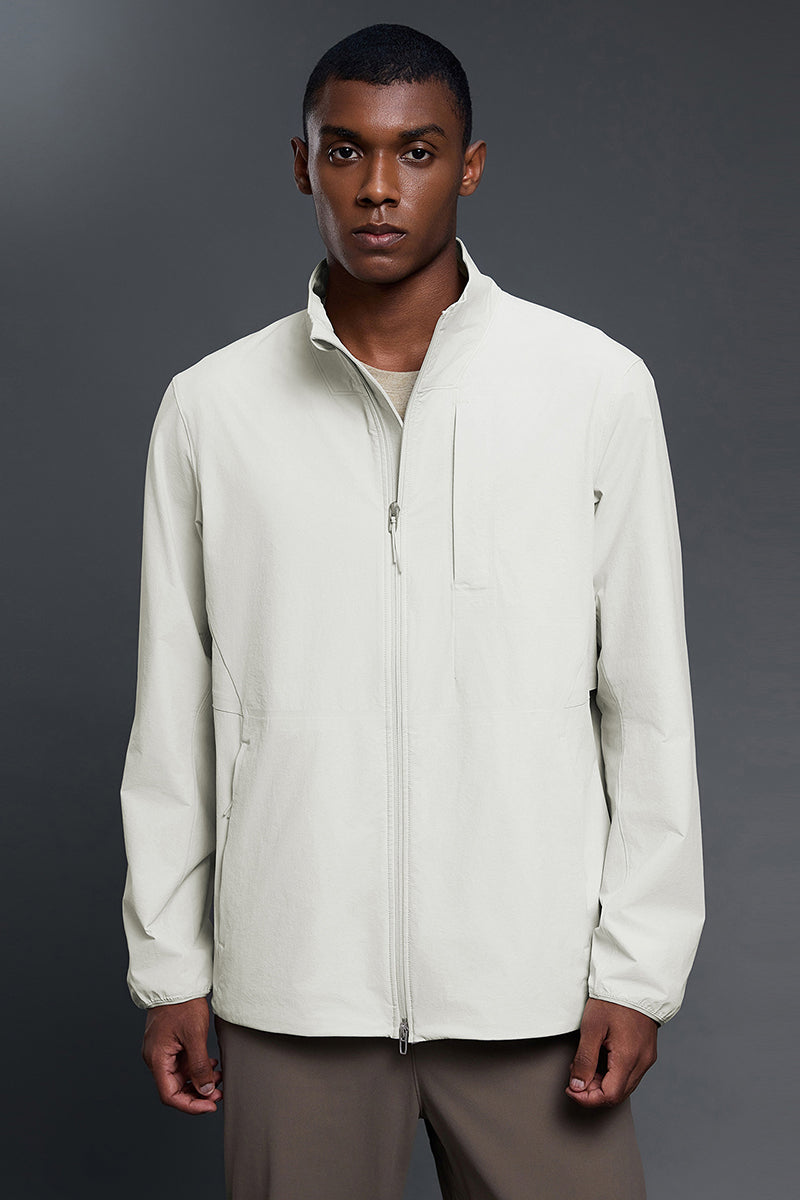 Men Casual Loose Windproof Stand Collar Jacket
