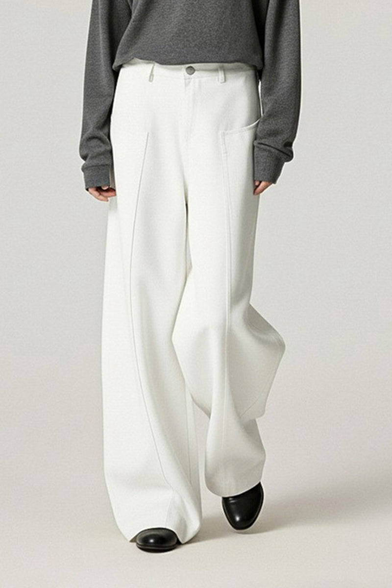 Women Mid-Rise Lyocell-Blend Wide-Leg Tailored Casual Pants