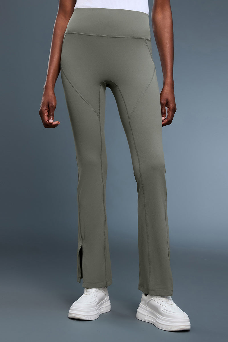 Women High-Waisted Shaping Flared-Leg Naked-Feel Yoga Running Pants