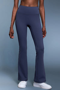 Women High-Waisted Flared Fleece-Lined Sculpting Yoga Leggings