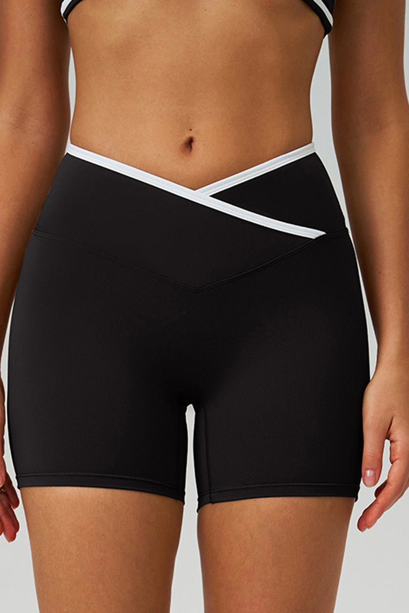 Women Crisscross High-Waist Yoga Shorts
