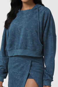 Women Printed Loose Hooded Long Sleeve Sport Hoodie