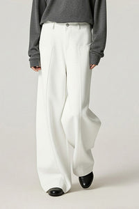 Women Mid-Rise Lyocell-Blend Wide-Leg Tailored Casual Pants
