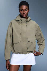 Women Waterproof Hooded Casual Windbreaker Jacket