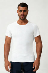 Men's Summer Round Neck Cooling Solid Sports T-shirt