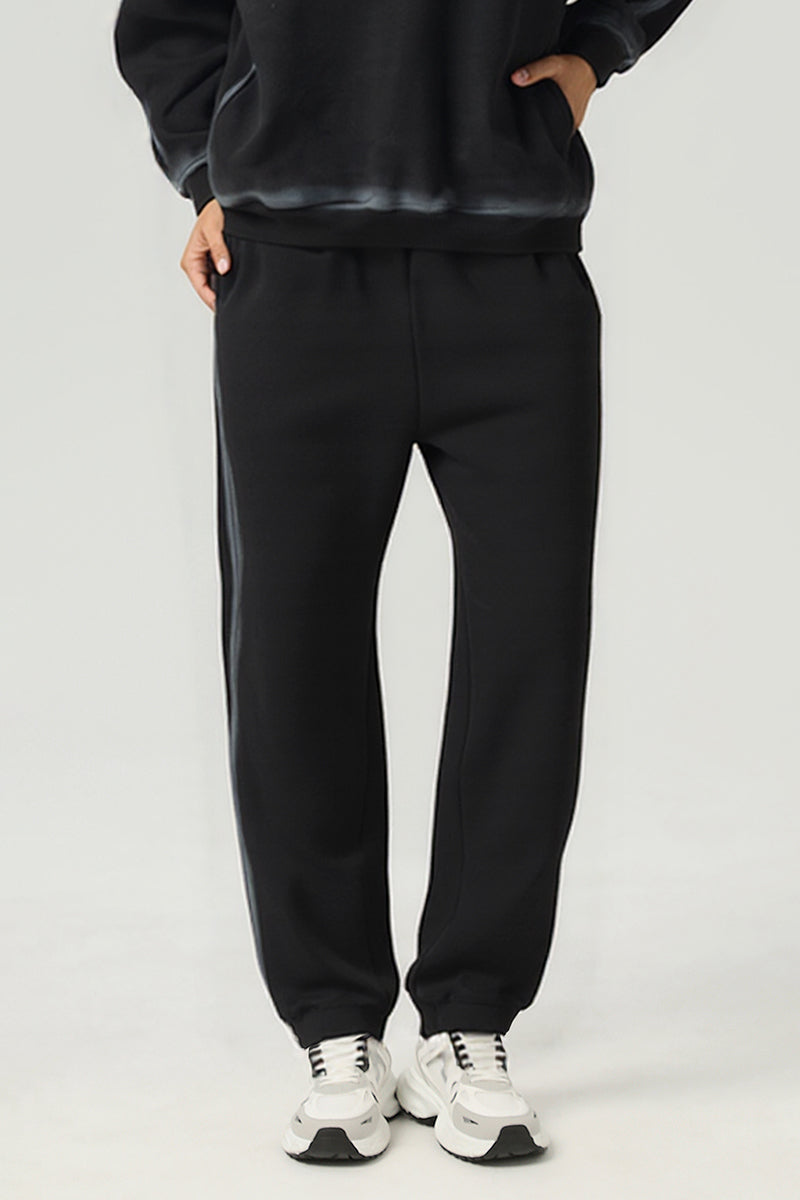 Unisex Retro Fleece Straight-Leg Sweatpants