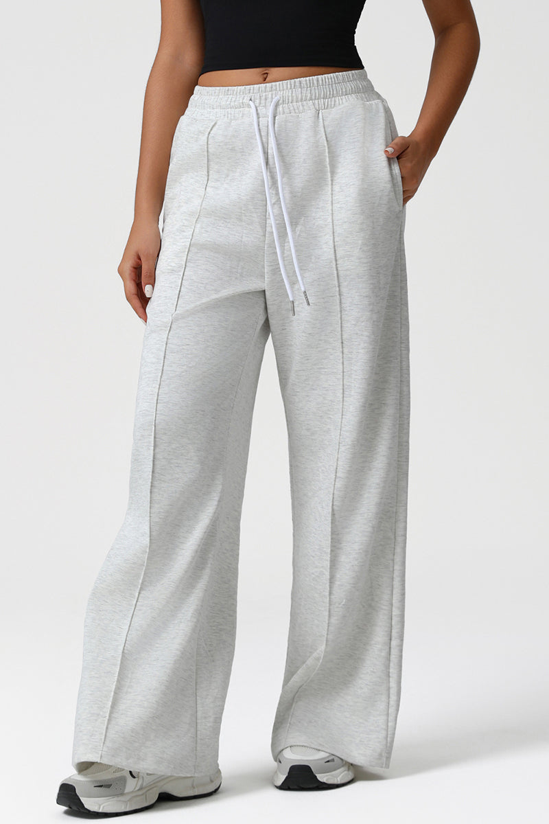 Women High-Waist Drawstring Wide-Leg Yoga Lounge Pants
