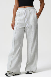 Women High-Waist Drawstring Wide-Leg Yoga Lounge Pants