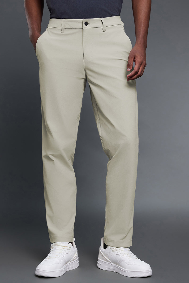 Men Comfortable Loose Straight Leg Business Casual Dress Pants