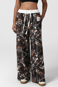 Women Camouflage Drawstring Casual Jogger Pants