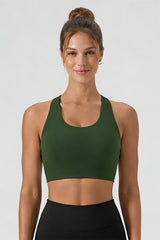 Women's Thin Strap U-Neck Naked Feel Breathable Sport Bra