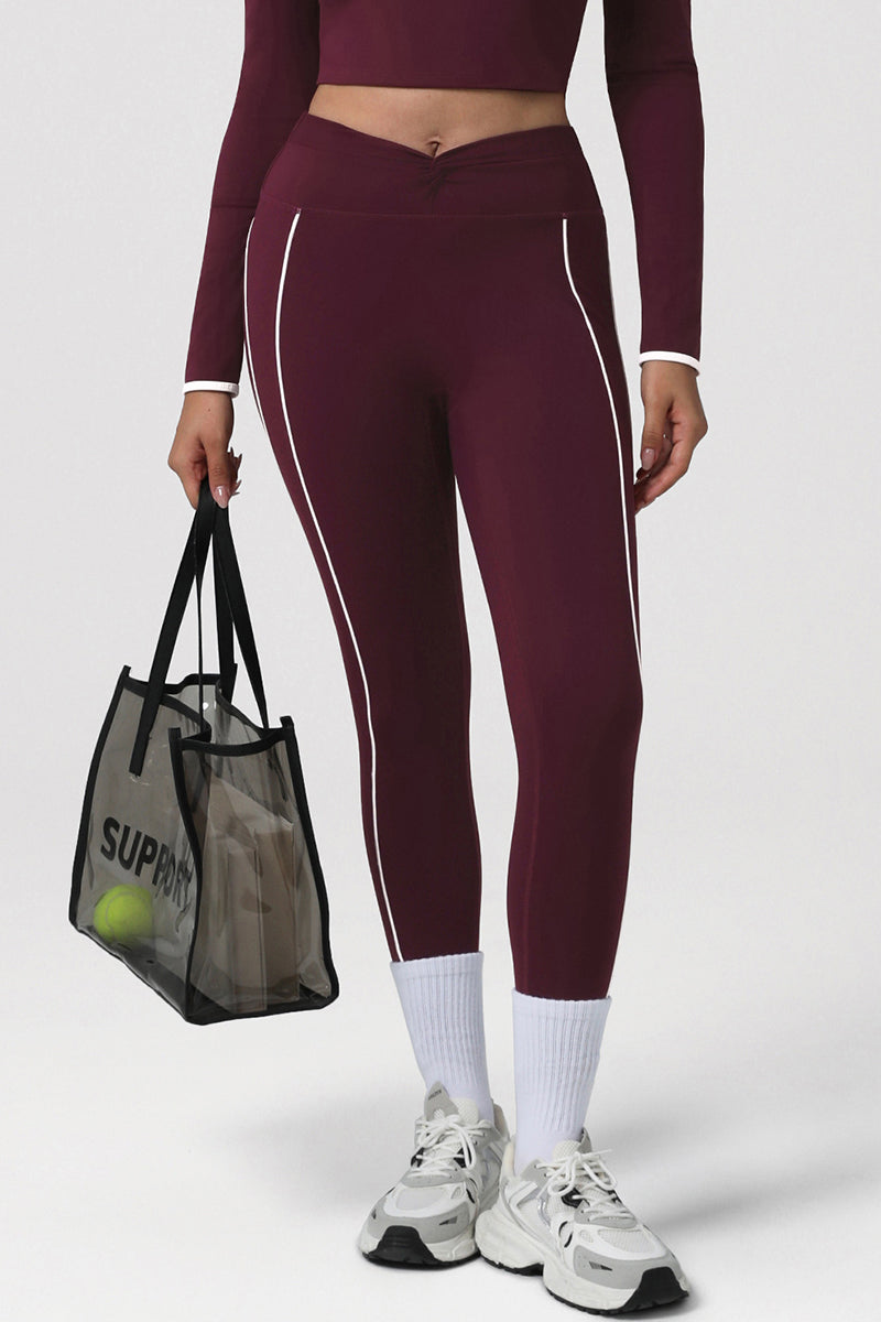 Women Color Block High-Waist Sport Leggings