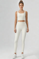Women's Yoga Sets:Butterfly Back Bra And Mesh Panel Leggings