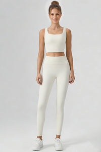 Women's Yoga Sets:Butterfly Back Bra And Mesh Panel Leggings