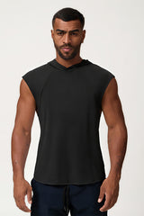 Men's Summer Quick-Dry Cool Sleeveless Hooded Tank Top