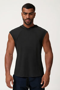 Men's Summer Quick-Dry Cool Sleeveless Hooded Tank Top