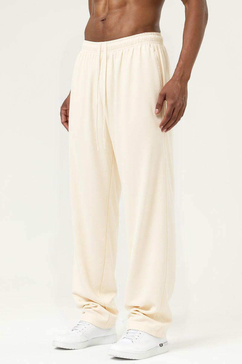 Men's Streetwear High-Stretch Straight-Leg Pants