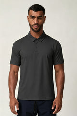 Men's Casual Collared Polo Cooling Quick-Dry Solid T-Shirt