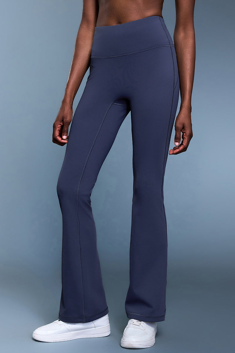 Women High-Waisted Flared Fleece-Lined Sculpting Yoga Leggings