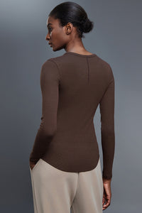 Women Slim-Fit Modal Comfort Yoga Long Sleeve Workout Top