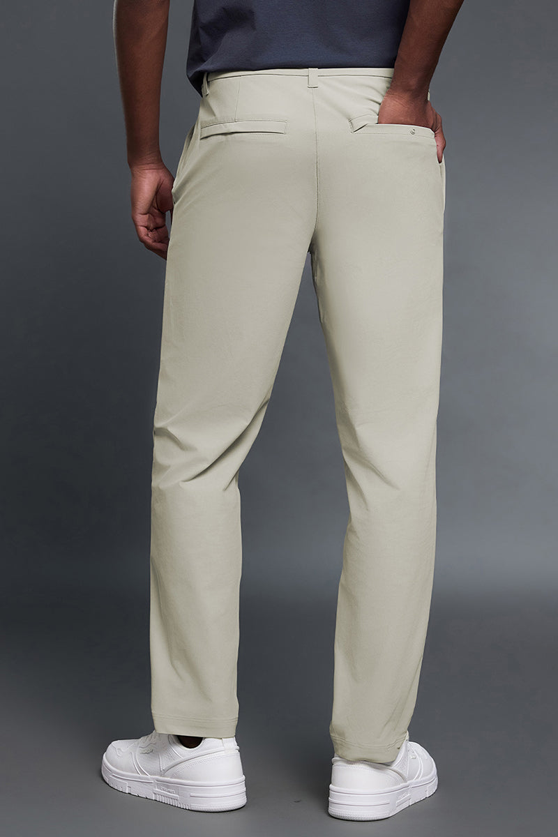 Men Comfortable Loose Straight Leg Business Casual Dress Pants