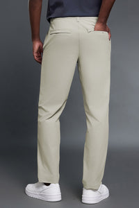 Men Comfortable Loose Straight Leg Business Casual Dress Pants