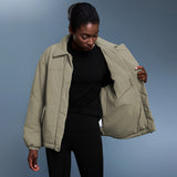 Women Lapel Casual Lightweight Waterproof Thermal Padded Jacket